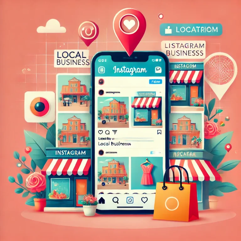 Instagram For Local Businesses Illustration